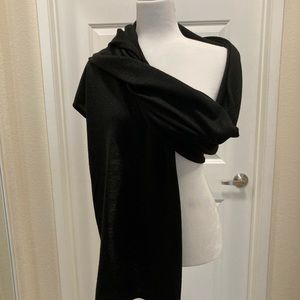 Bloomingdale’s wool/spandex knit glitter wrap